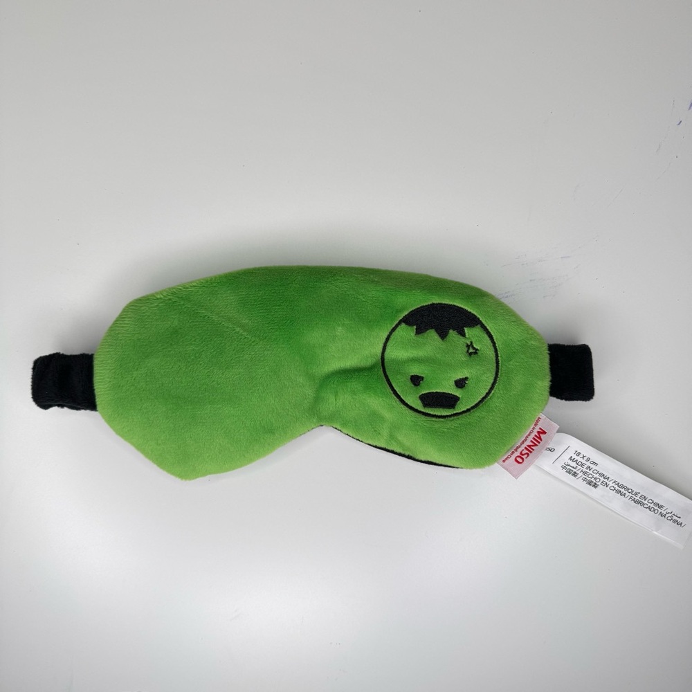 Miniso Green Plush Sleep Mask
